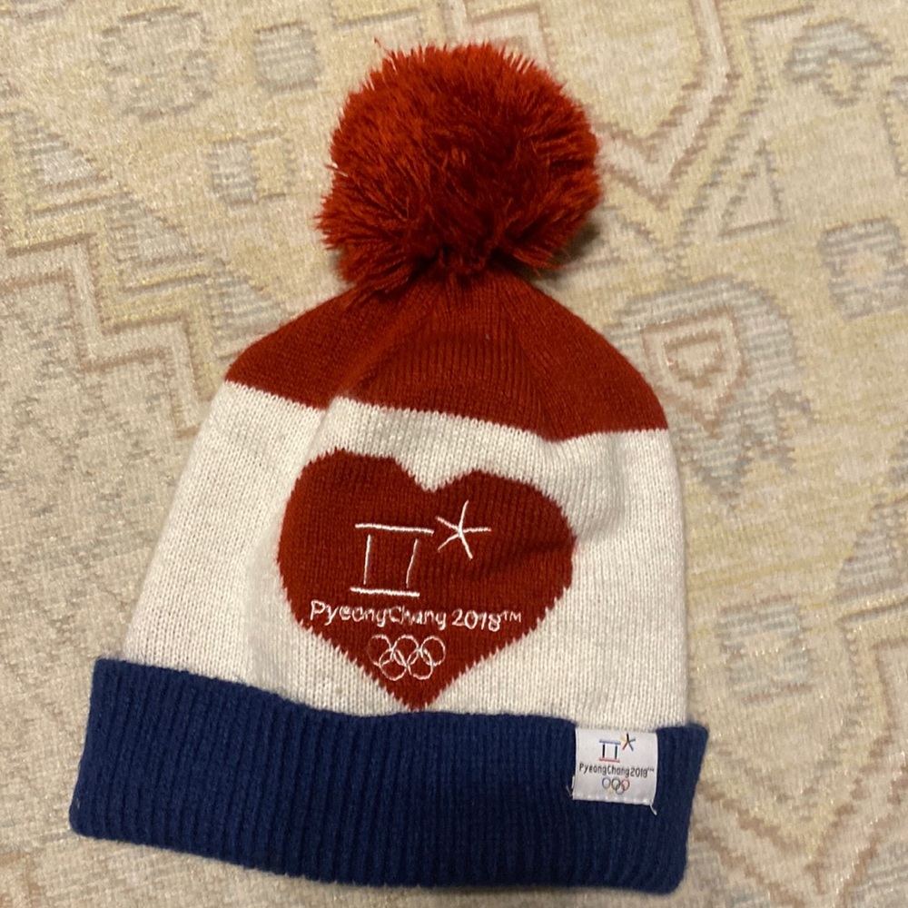 Mens Pyeong Chang 2018 Beanie Pom Pom Hat